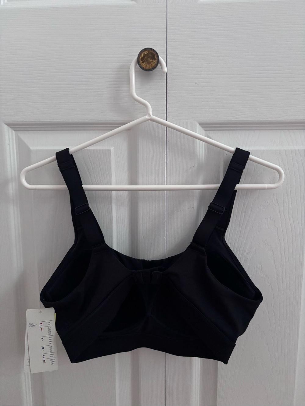 all in motion Black Adjustable High Support Sports Bra Medium 34C 36B 34D 36C - Picture 3 of 7